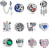 12pcs A Suit 925 Silver Plating Alloy Enamel Colored Rhinestones Tree of Life Lock Owl Heart Luck Bead Charms for Charm Bracelets Snake Bracelet W...