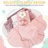 Baby Girl Blankets Newborn Set Newborn Receiving Blanket Baby Flower Headbands 3 Pieces Newborn Accessories Set for Newborn Infant Toddler Kids...