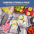 Portable Travel Utensils Set,Reusable Utensils,Travel Camping Cutlery Set,Stainless Steel Flatware Set with Case,Lunch Boxes Workplace Camping Sch...