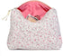 Quilted Cosmetic Bag for Women (Pink Flowers), Cotton Makeup Bag, Kawaii Cosmetic bag, Floral pouch, Floral cosmetic bag, Large Travel Toiletry Ba...