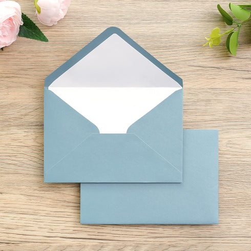 PONATIA 50PCS/Pack A4 Envelopes 4x6 Envelopes for Weddings Invitations, Birthday Party Cards, Gift cards Envelopesngs Invitation Cards, (Dusty Blu...