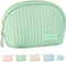Makeup Bag For Purse Travel Cosmetic Bags for women PU Leather Portable Versatile Make Up Bag with Shell Shape (Small-Green)...