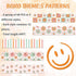 Whaline 69Ft Retro Groovy 70s Bulletin Board Borders Pastel Boho Flower Smile Face Checkered Star Self-Adhesive Trim Border for School Classroom O...