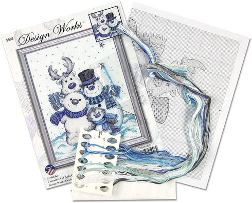 Design Works Crafts Snow Pals Counted Cross Stitch Kit...