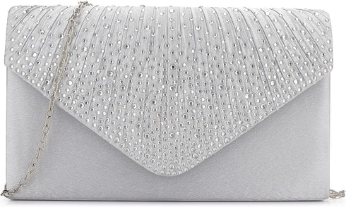BBjinronjy Clutch Purse Evening Bag for Women Prom Sparkling Handbag With Detachable Chain for Wedding and Party...