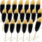 Chivao 20 Pcs Feather Quil Ballpoint Pens Bulk 0.5mm Ink Feathered Vintage Pens Refined Plated Rod Pen for Writing Guest Signature Office Party Fa...