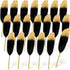 Chivao 20 Pcs Feather Quil Ballpoint Pens Bulk 0.5mm Ink Feathered Vintage Pens Refined Plated Rod Pen for Writing Guest Signature Office Party Fa...
