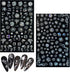 10 Sheets Flower Nail Stickers Silver Nail Decals 3D Self Adhesive Leaf Nail Art Stickers Holographic Laser Nail Designs Nail Art Supplies for Wom...