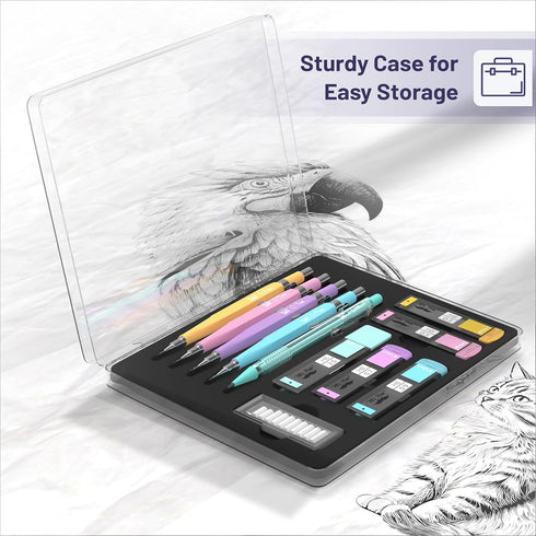 Mr. Pen- Pastel Mechanical Pencil Set with Lead and Eraser Refills, 5 Sizes, 0.3, 0.5, 0.7, 0.9, 2mm, Mechanical Pencils for Drawing and Sketching...