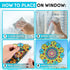 Hula Home Stained Glass Mandala Art Kit - DIY Window Clings with Markers, 10 Suncatchers - Perfect Hobby for Adults, Kids, Teens & Seniors - Ideal...