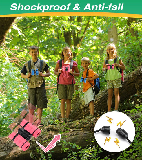 Binoculars for Kids, Kids Binoculars for 3-12 Years Boys and Girls Toys Gifts Optics Shockproof Toy Binoculars for Bird Watching, Educational Insi...
