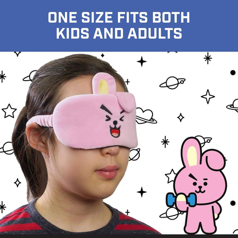 BT21 LINE FRIENDS COOKY Sleep Mask, Eye Cover Blindfold for Sleeping, Pink, One Size...