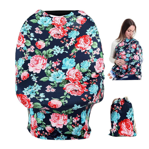 TUOKING Car Seat Covers for Babies, Multi-Use Cover-Silky Mom Nursing Cover Infant Breastfeeding Scarf Shopping Cart High Chair Ultra-Soft Stretch...