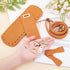 PandaHall DIY PU Leather Bag Knitting Set, Leather Bottom/26' Shoulder Strap/Bag Twist Lock/Flap Cover/Buckles for Crochet Handbag Tote, Camel (7 ...