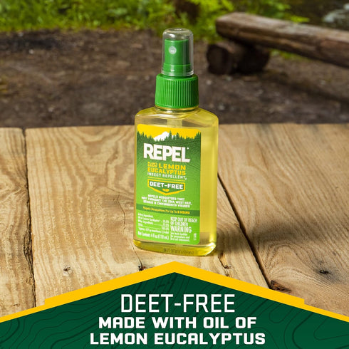 Repel Plant-Based Lemon Eucalyptus Insect Repellent, Mosquito Repellent, Pump Spray, 4 Ounce, (Pack of 2)...