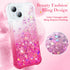 Ruky for iPhone 15 Case, with Screen Protector Glitter Sparkle Flowing Quicksand Waterfall Flexible Soft TPU Protective Women Girls Phone Case for...