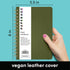 PAPERAGE Lined Spiral Journal Notebook, (Olive Green), 160 Pages, Medium 5.5 inches x 8 inches - 100 GSM Thick Paper, Hardcover, Double-Wire Spira...