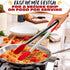 Extra Long Tongs for Cooking & Grilling 17.3" - Heat-Resistant Kitchen Tongs with Silicone Tips for Convenient Flipping Food on BBQ - Stainless St...