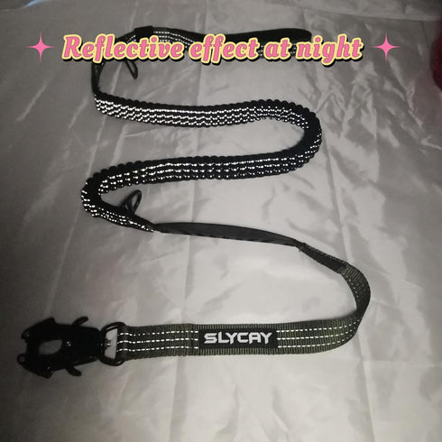 No Pull Tactical Dog Leashes for Medium Large Dogs Heavy Duty with Aluminum Frog Clip? Reflective Bungee Dog Leash with Soft Paded Handle?ArmyGree...