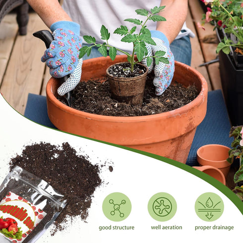 Organic Vegetable Soil Mix 1qt, Indoor Plants Potting Mix for All Potted Vegetable like Tomatoes Lettuce Bell peppers, Grow Healthy houseplants In...