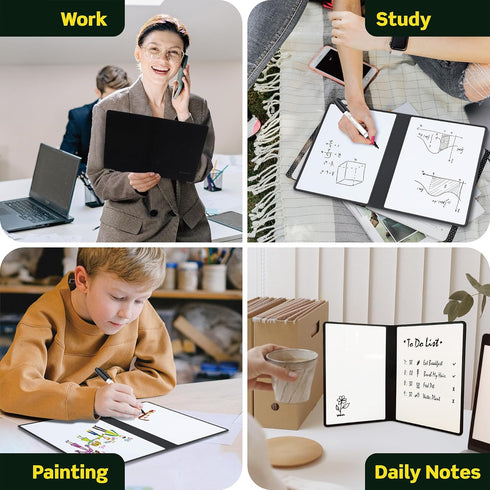 White Board Dry Erase Board, Portable Whiteboard Desktop Foldable White Boards for, Home, Drawing, Students, Teacher...