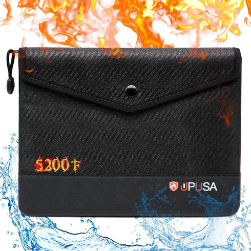5200? Fireproof Document Bag,Waterproof Fireproof Bag with Heat Insulated,Fireproof Money Bag With Zipper Closure for Cash, Important Documents an...