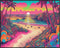Posterizer 1 pcs- psychedelic funky hippie colorful landscap 8-Abstract & Modern Art-Fantasy & Fiction Art- Living Room Bedroom Decor- unframed wa...