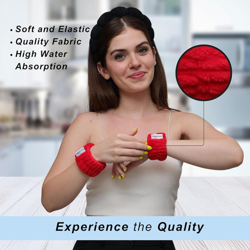 Wrist Towels for Washing Face, Face Washing Wristbands, Wrist Bands for Washing Face, Spa Wristbands For Washing Face, Arm Bands for Washing Face,...