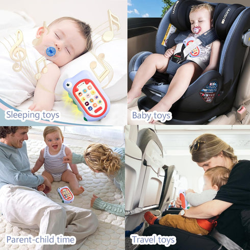 Richgv Dinosaur Baby Phone Toy, Baby Toys 6-12 Months Baby Boy Gifts with 80+ Sound Effects Color Changing Light 1 Year Old Boy Birthday Gift Stoc...