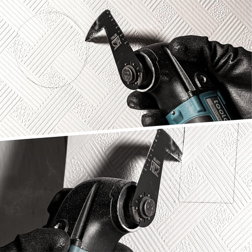toolant HCS Oscillating Saw Blades for Drywall Cutting 2PCS, 2-in-1 Mutitool Drywall Blades with Quick Release Design...
