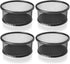 4 Pack Mesh Paper Clip Holder for Desk, Black Paperclip Holders Paper Clip Holders, Metal Paper Clip Dispenser Organizer for Desk, Binder Clip Hol...