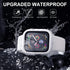 Charlam Waterproof Case Compatible with Apple Watch 41mm iWatch SE Series 8 7 with Built-in Tempered Film Screen Protector, Full Coverage Hard PC ...