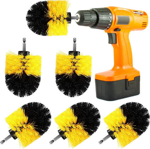 Drill Brush Nylon Drill Brush Attachment Electric Power Scrubber Scrub Brush Multi Purpose Cleaning Supplies for Drill Bathroom Surfaces Tub Grout...