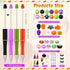 Tenceur 12 Pcs Halloween Plastic Beadable Pen Bead Ballpoint Pen Halloween Silicone Beads 105 Pcs Accessories DIY Black Ink Bead Pen Pumpkin Skull...