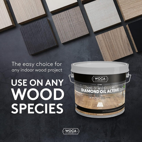 WOCA Denmark - Diamond Oil Active, Smoke Brown -0.9 oz- Wood Finish - Stain and Protection for Furniture, Floors,Trim and Cabinets...