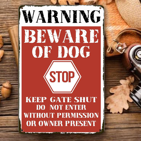 Beware Of Dog Signs For Fence Do Not Enter Dog Sign Funny Dog Metal Tin Signs Warning Signs For Property Metal Dogs On Premises Sign Outdoor Dog Y...