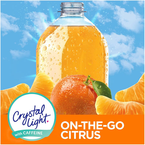 Crystal Light Citrus On-The-Go Powdered Drink Mix with Caffeine, 10 ct. (Pack of 5)...