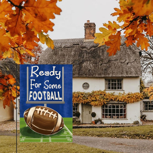 AVOIN colorlife Ready For Some Football Garden Flag 12 x 18 Inch Double Sided, Sports Game Yard Outdoor Flag...
