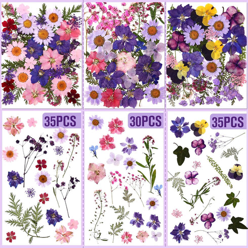Nuanchu 167 Pcs Real Dried Pressed Flowers Natural Dried Flowers Colorful Dry Daisy Flowers Mixed Dried Flowers for DIY Candle Resin Nails Jewelry...