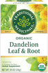 Traditional Medicinals Organic Dandelion Leaf & Root Herbal Tea, Supports Kidney Function & Healthy Digestion, (Pack of 2) - 32 Tea Bags Total...