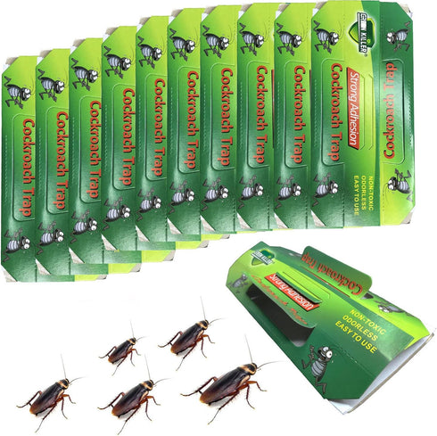 Cockroach Trap Roach Killer Indoor Home Non-Toxic Sticky Trap Bug Glue Trap for Roach, Ants, Spiders, Bugs, Beetles, Crickets...