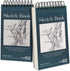 5.5" x 8.5" Sketchbook Set, Top Spiral Bound Sketch Pad, 2 Packs 100-Sheets Each (68lb/100gsm), Acid Free Art Sketch Book Artistic Drawing Paintin...