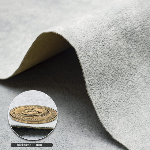Self Adhesive Felt Velvet Fabric Liner Velvet Drawer Liner for Jewelry Drawer Craft Felt Fabric Sheet Art & Craft Making 14.2" x 78" (Light Gray)...
