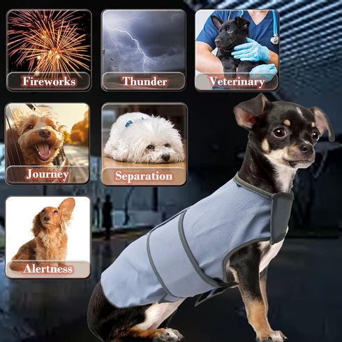 Dog Anxiety Shirt,Dog Anxiety Jacket Calming Vest for Thunderstorm,Travel,Separation, Calming Coat Wrap for Dogs, Pet Stress Relief Anxiety Jacket...