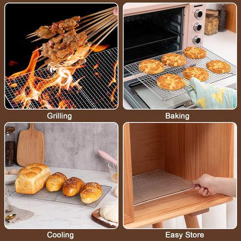 Cooling Rack, 10"x15" Cookie Cooling Rack for Cooking and Baking, Oven and Dishwasher Safe, Kitchen Wire Baking Rack for Roasting, Grilling, Servi...