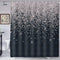 Silver Gray Bokeh Gorgeous (No Sparkles or Glitter) Shower Curtain,Falling Snow Night Sky Stars Black Night 3D Printed Fabric Bathroom Curtain wit...