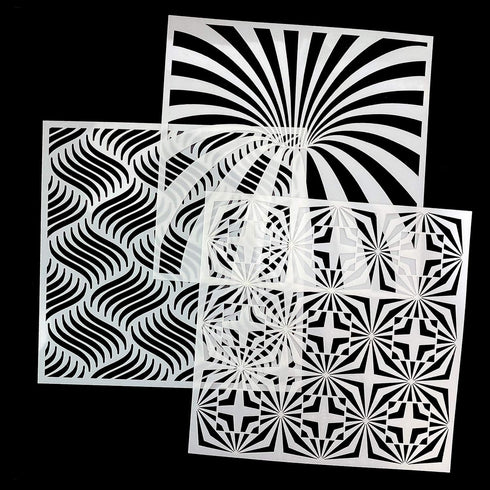 32 Pieces Geometric Stencils 6 x 6 Inch Painting Templates Mandala Stencil for Scrapbooking Cookie Tile Furniture Wall Floor Decor Craft Drawing T...