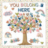 Boho Classroom Tree Bulletin Board Decorations Heart Cutouts Border Welcome Classroom You Belong Here Bulletin Board Decor Supplies for Chalkboard...