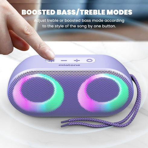 Portable Bluetooth Speakers with Lights,Teenager Gifts Speaker with Bass, 15W, IPX7 Waterproof, Bluetooth 5.3, 24H Playtime, Built-in MIC, TWS Por...