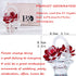 H&D HYALINE & DORA Crystal Red Rose Flower Basket Crystal Collectible Figurines Ornaments for Home Decor Table Centerpiece...